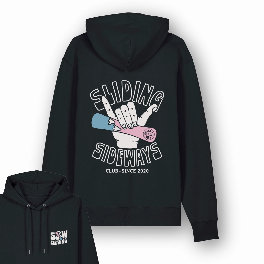Organic "Sliding Sideways" Hoodie Ergonomic Seams