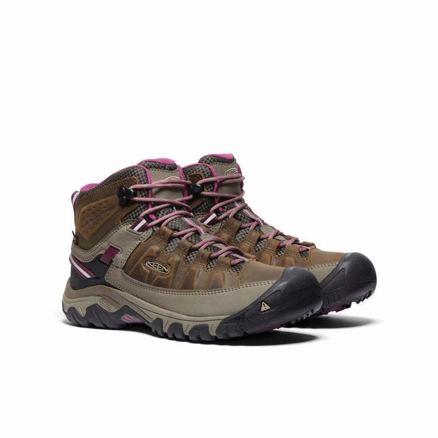 Non Marking Outsole Women's Targhee III Waterproof Mid  |  Weiss/Boysenberry