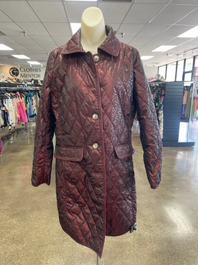 Coat Puffer & Quilted By Chicos In Red, Size:M Enhanced Edge Binding Odor Resistant Fabric