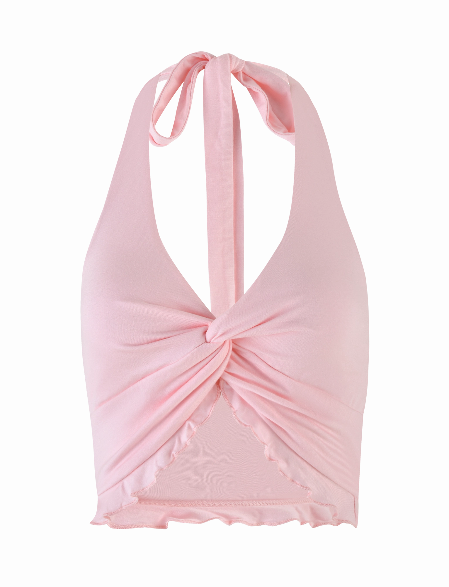 Blush Shade Soft color KATYA HALTER TOP - PALE PINK