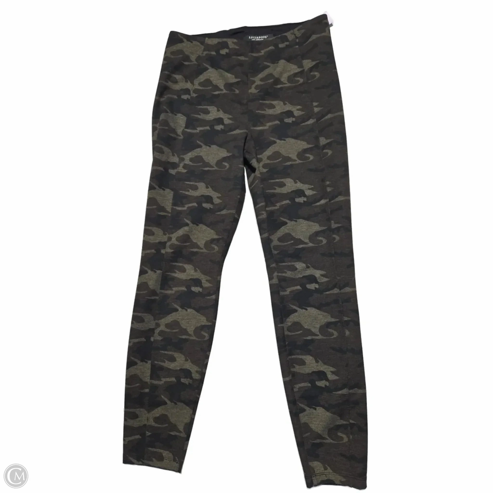 Slimming Fit Pants Leggings By Liverpool In Camouflage Print, Size: 8