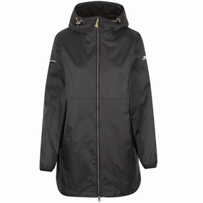 Trespass Womens TP75 Keepdry Hooded Waterproof Long Jacket Modern Minimal
