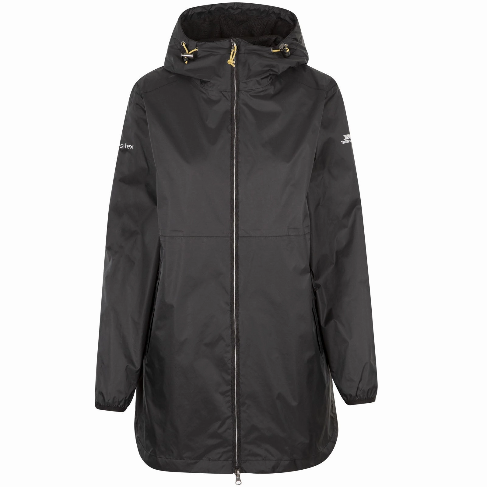 Trespass Womens TP75 Keepdry Hooded Waterproof Long Jacket All Day Fit Hydrophobic Treatment