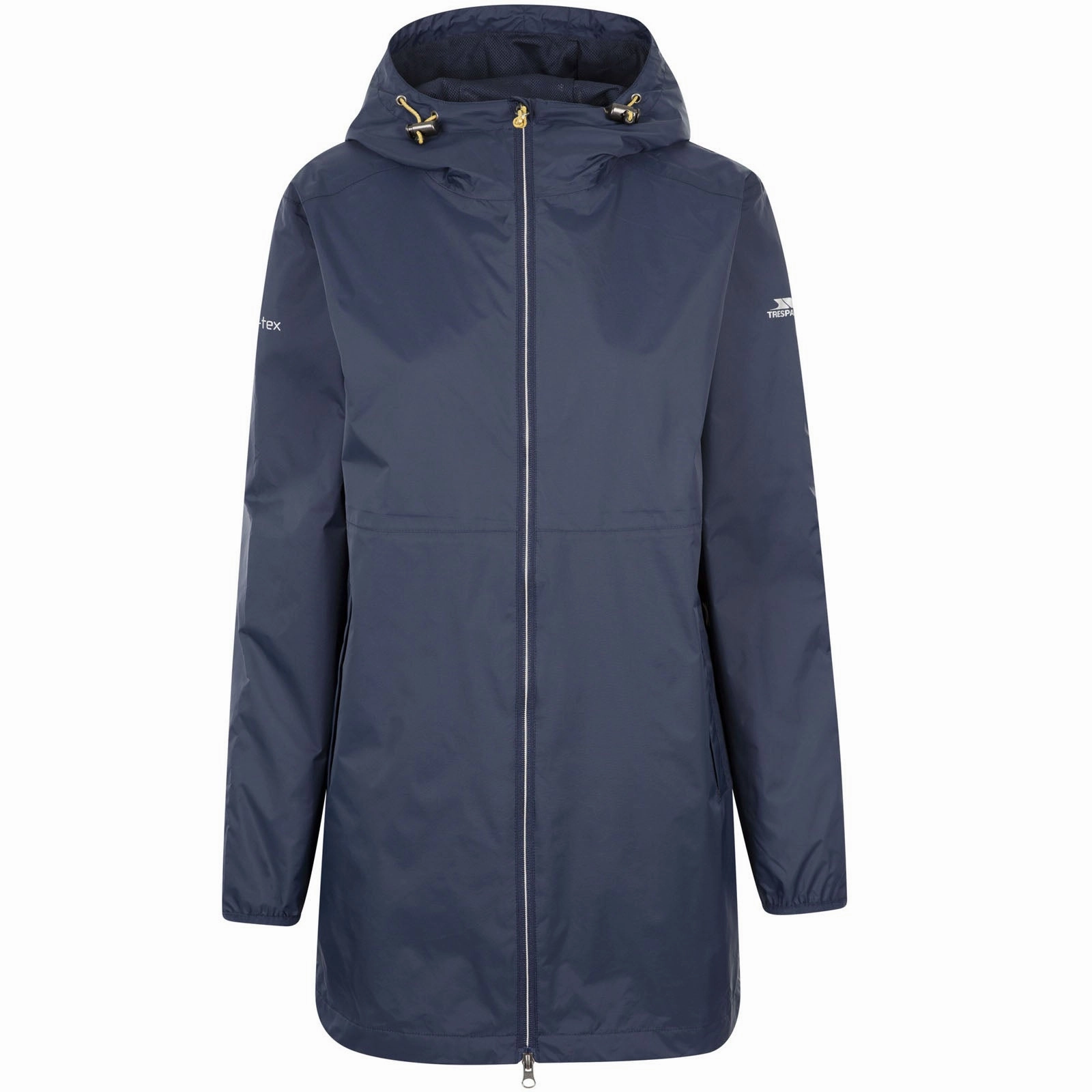 Trespass Womens TP75 Keepdry Hooded Waterproof Long Jacket Removable Hood
