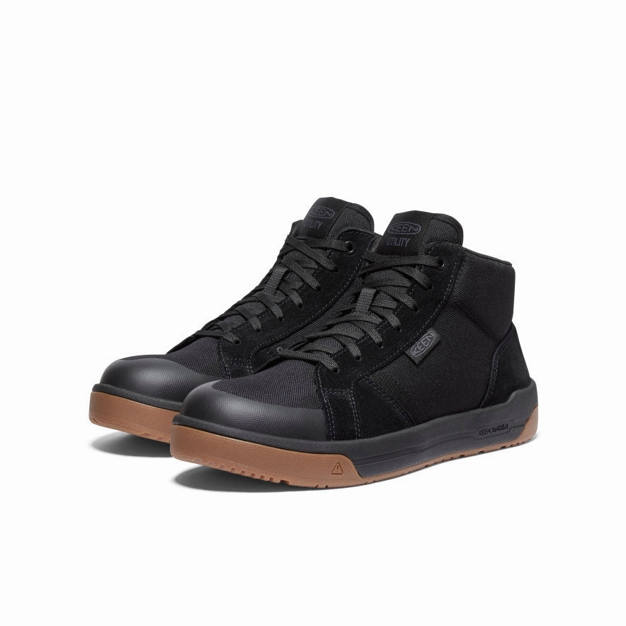 Men's Kenton Mid Work Shoe (Carbon Toe)  |  Black/Gum Cushioned Step Night Travel