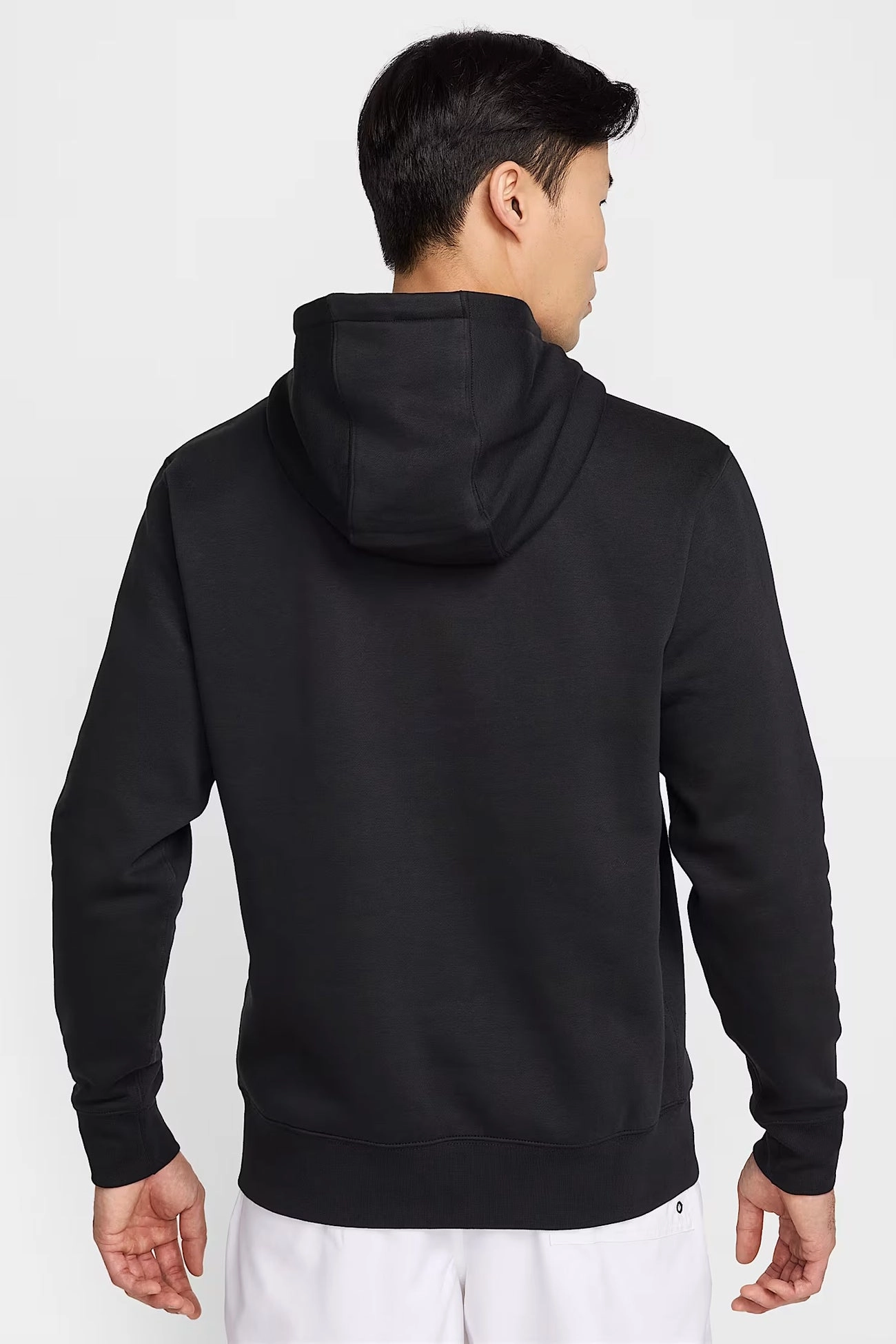 Simple Detail Nike Club BB Pullover Fleece Hoodie Black White
