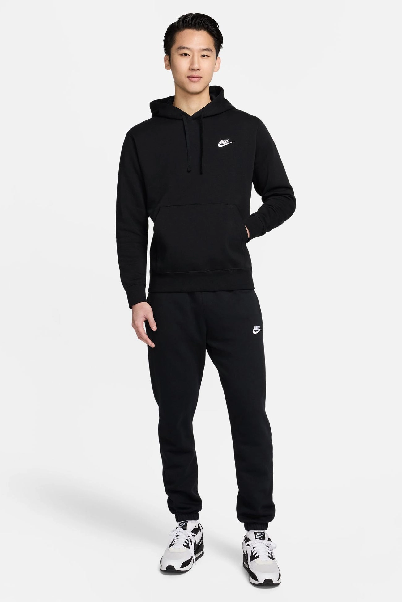 Nike Sportswear Club Pullover Hoodie Black Tech Use