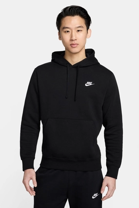 All Season Compatibility Nike Sportswear Club Pullover Hoodie Black