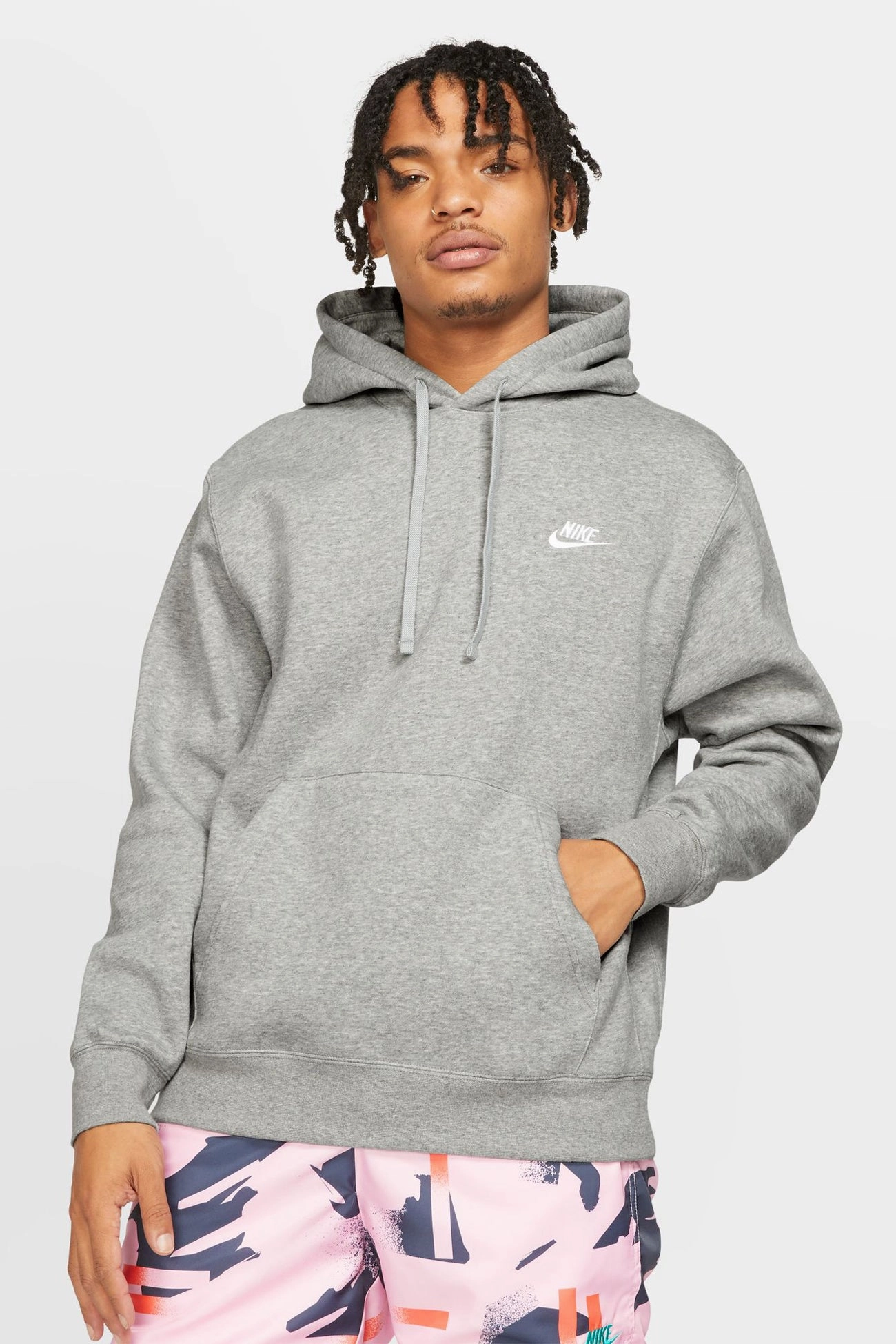 HoodedStyle Nike Sportswear Club Pullover Hoodie Dark Grey Heather