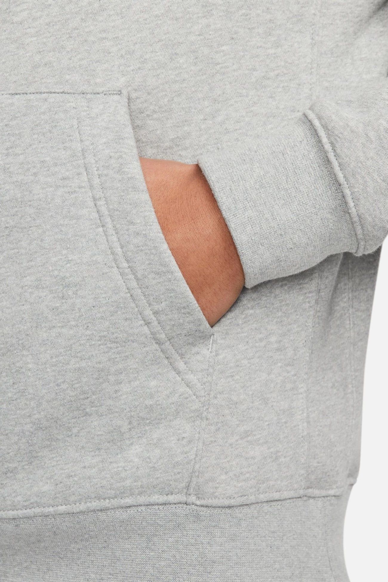 Anti Pilling Textile Nike Sportswear Club Pullover Hoodie Dark Grey Heather