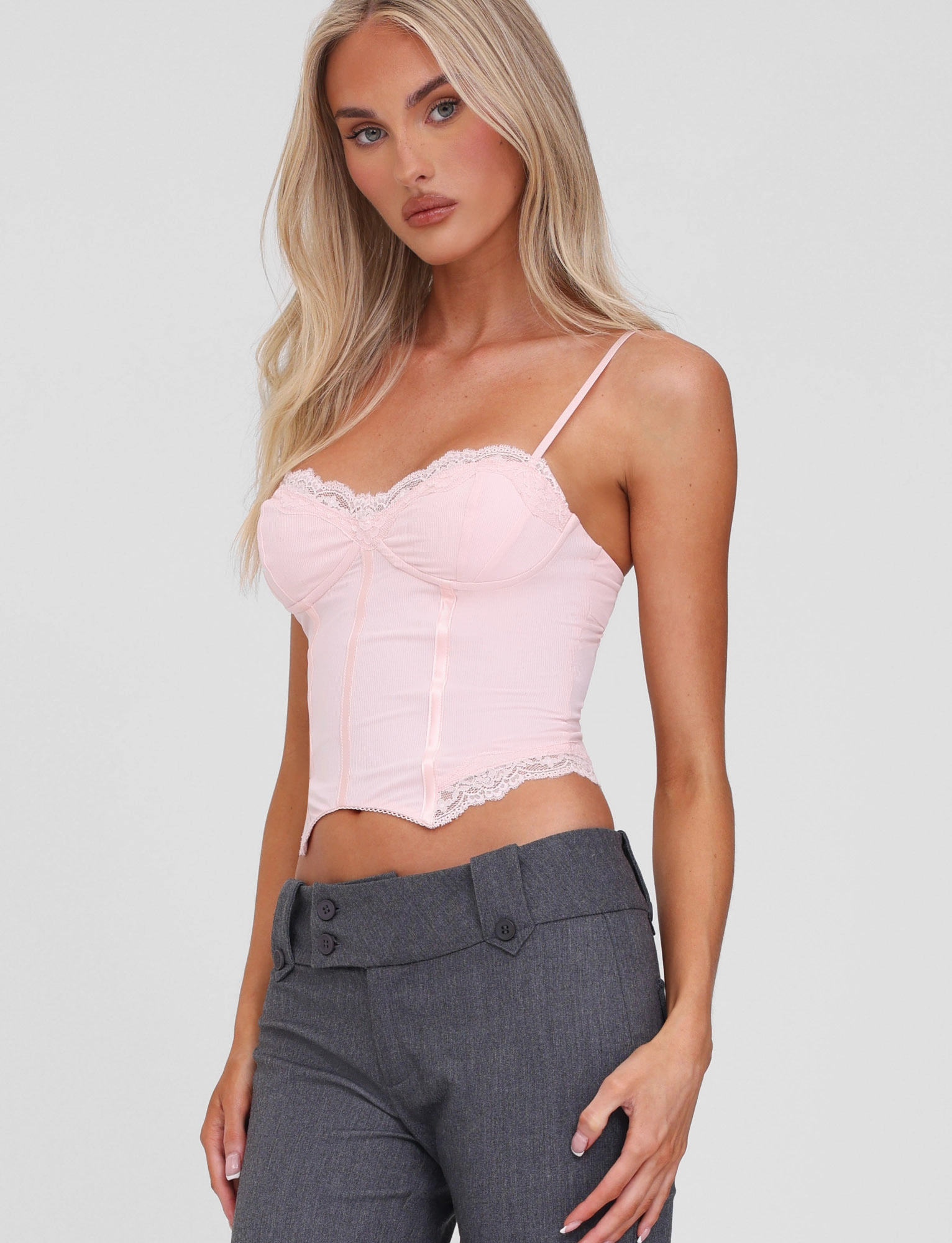 NILA CORSET TOP - SOFT PINK Natural Light
