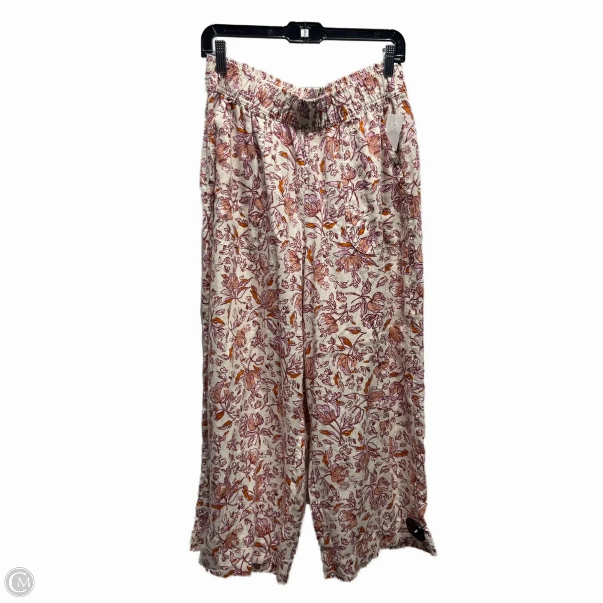 Non Bunching Body Contour Pants Leggings By Haute Hippie In Orange & Pink, Size: L