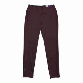 Flexible Style Wear Pants Leggings By Apt 9 In Maroon, Size: L