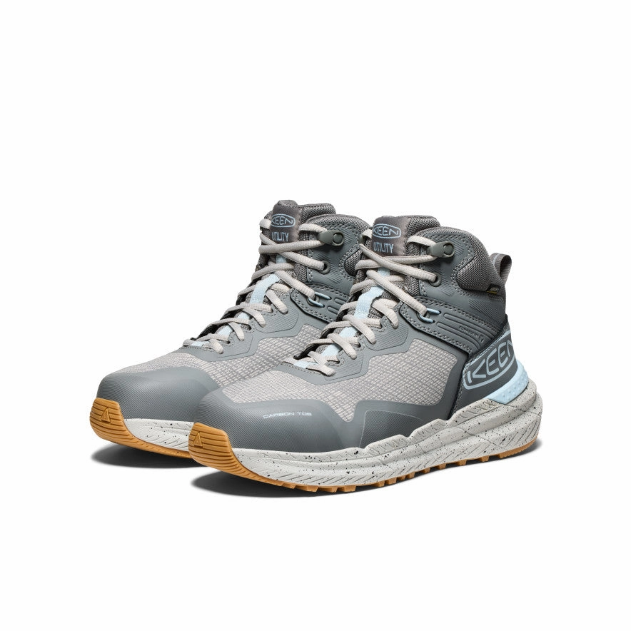 Women's Synchro Waterproof Work Boot (Carbon Toe)  |  Steel Grey/Gum Slip Resistant Tread