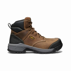 Stylish Look Feather Light Comfort Seeker Men's Evanston 6" ESD Boot (Carbon Toe)  |  Bison/Black