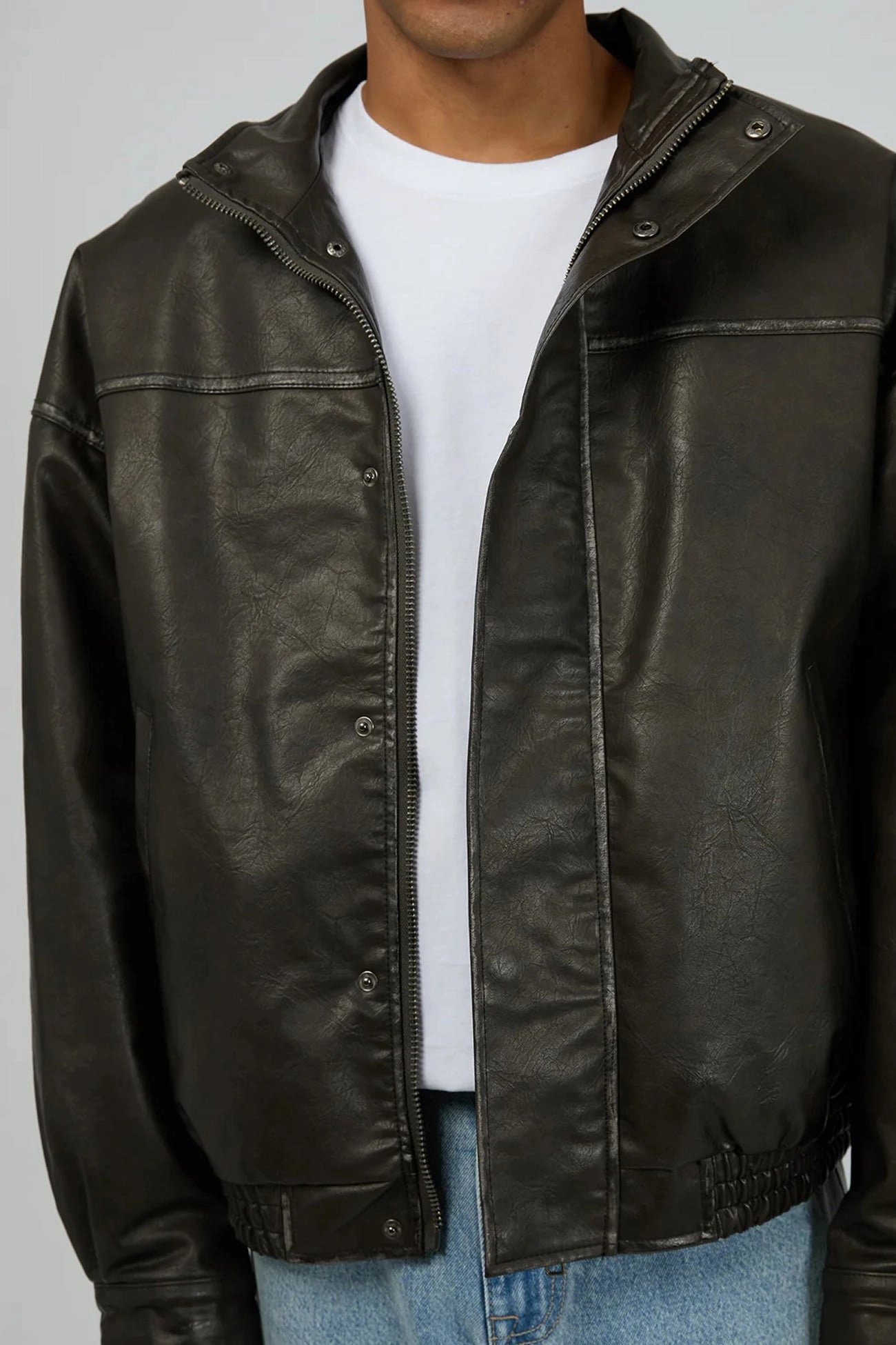 SeamlessBonding Harley Pleather Jacket Black