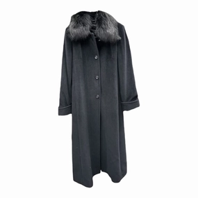 ConvertibleCollar Coat Designer By St. John In Black, Size: M