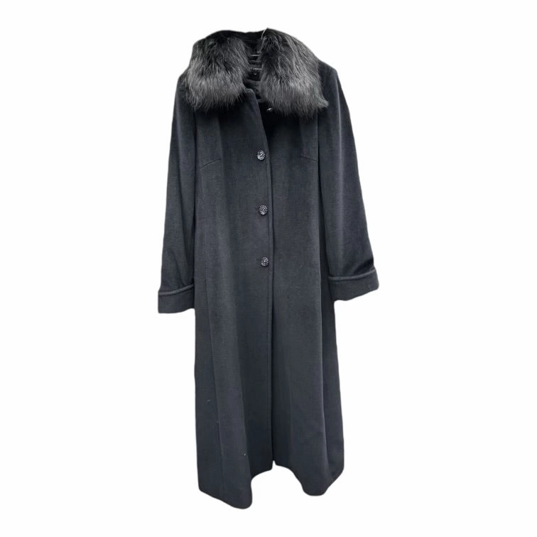 ConvertibleCollar Coat Designer By St. John In Black, Size: M