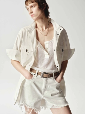 Pure Cotton Cargo Style Shirt UV Protection