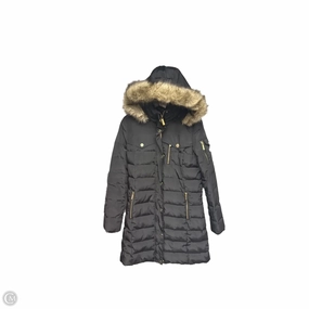 Coat Puffer & Quilted By Michael By Michael Kors In Black & Gold, Size: S Wind Resistant Lining Spring Layer