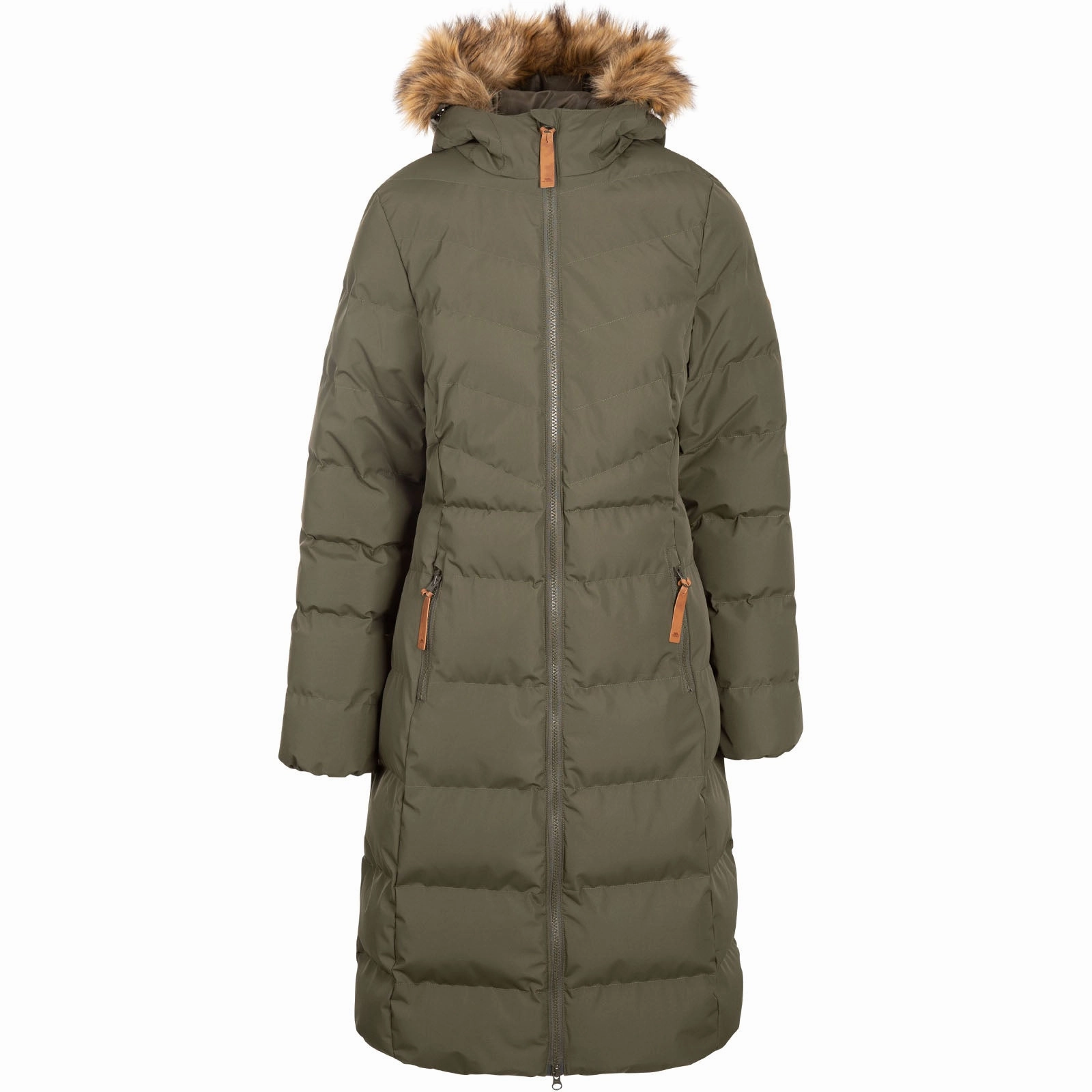 Flexible Mobility Faux Fur Collar Trespass Womens Audrey Padded Waterproof Faux Fur Jacket