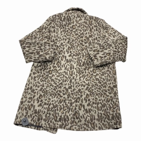 Coat Peacoat By Ava & Viv In Animal Print, Size:1X Airtight Fasteners