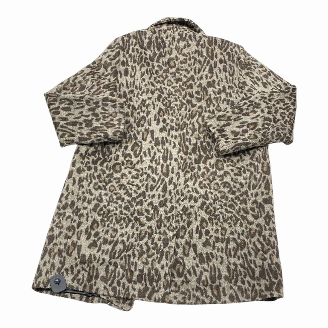 Coat Peacoat By Ava & Viv In Animal Print, Size:1X Airtight Fasteners