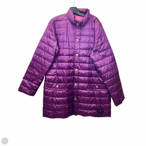 Weather Friendly Coat Puffer & Quilted By Lilly Pulitzer In Purple, Size: 10