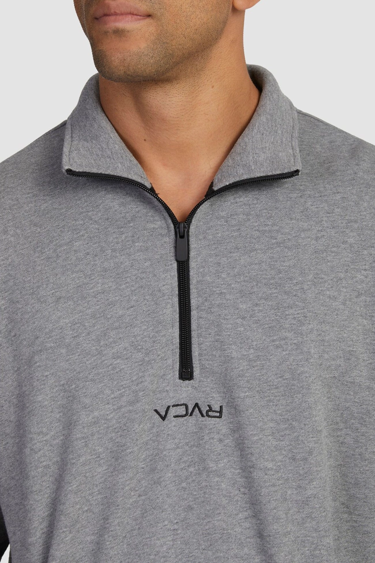 Mini Flipped Half Zip Grey Marle FleeceLined Light Reflective Logos