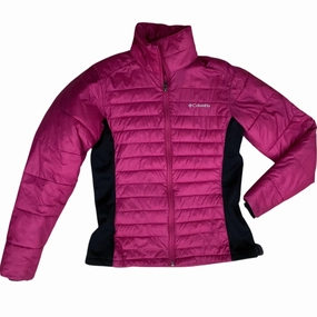Packable Feature ElasticCuffs Coat Puffer & Quilted By Columbia In Pink, Size: S