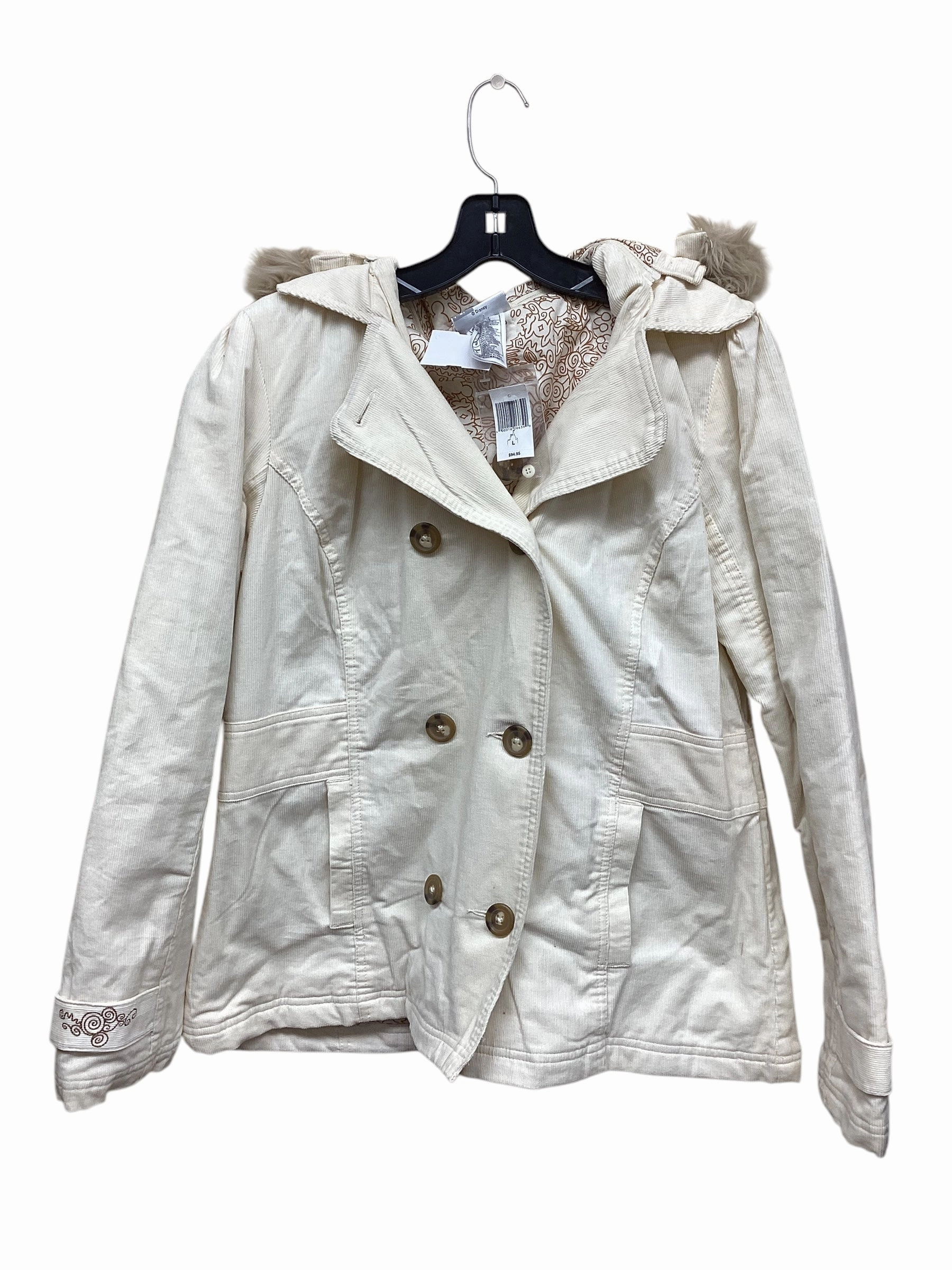 Coat Faux Fur & Sherpa By Disney Store In Cream, Size: L Ultra Light Packable