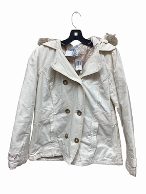 Coat Faux Fur & Sherpa By Disney Store In Cream, Size: L Ultra Light Packable