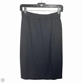 High End Quality Knit Midi Skirt Designer By St John Collection In Black, Size: 6
