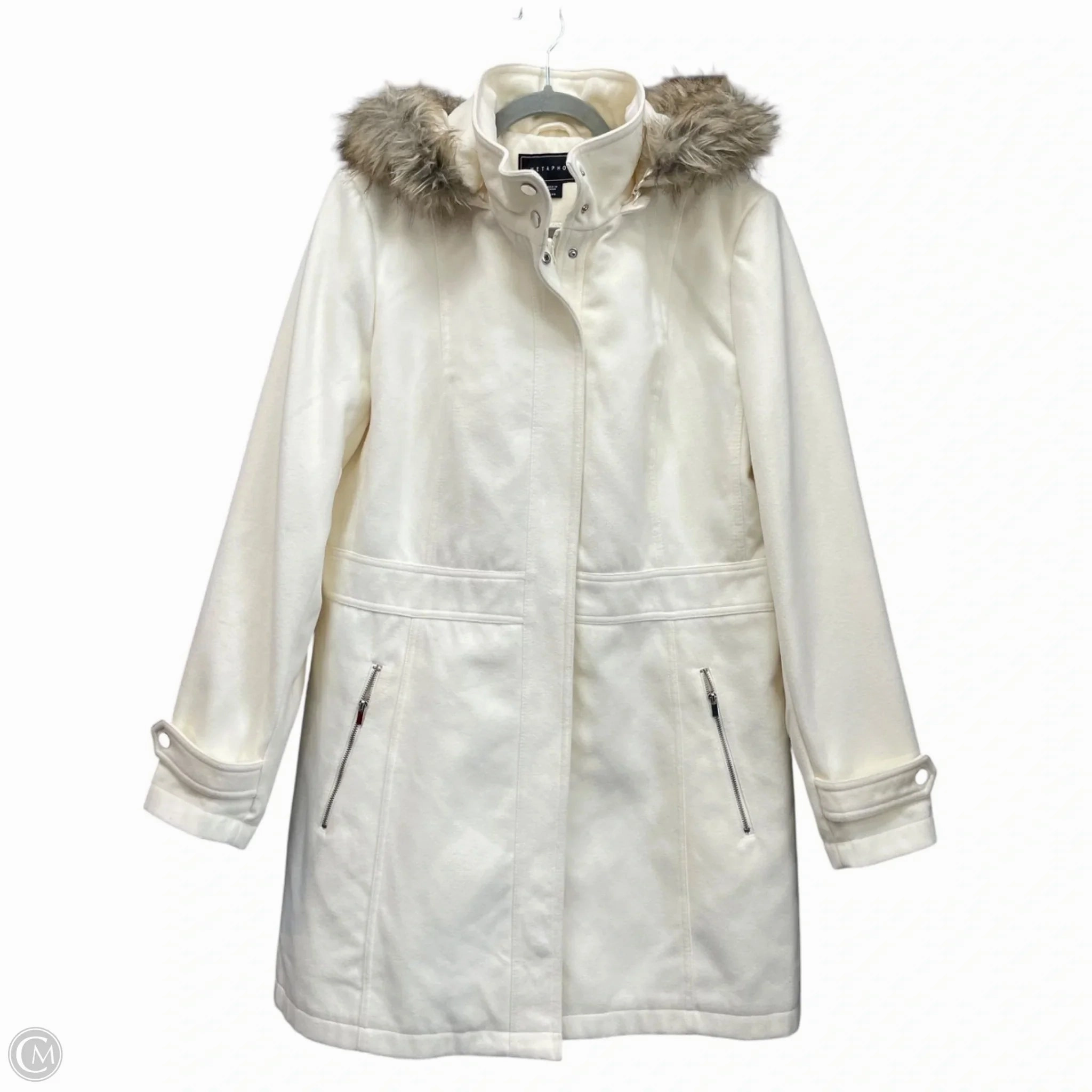 City Ready Style Subtle Fashion Fit Coat Wool By Metaphor In Beige, Size: Xl