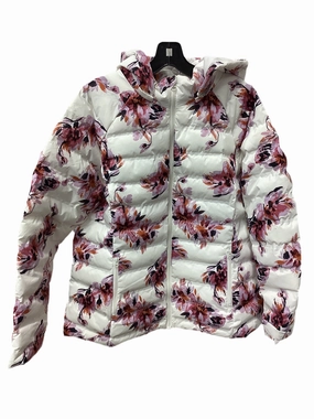 Coat Puffer & Quilted By Time And Tru In Floral Print, Size:Xl Hypoallergenic Fabric Blend Seamless Stitching