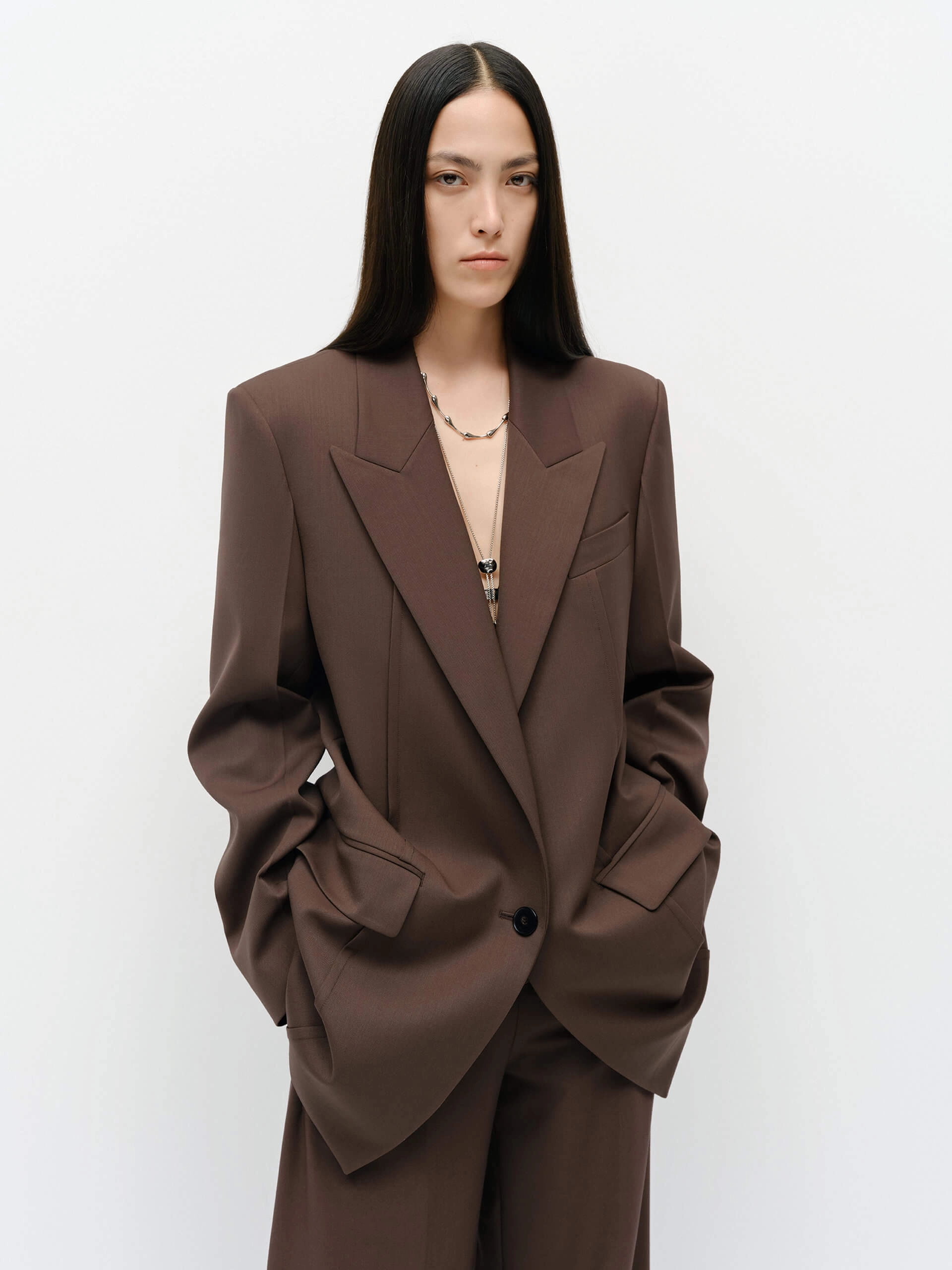 Wool Blend Structured Blazer 3-In-1 Set