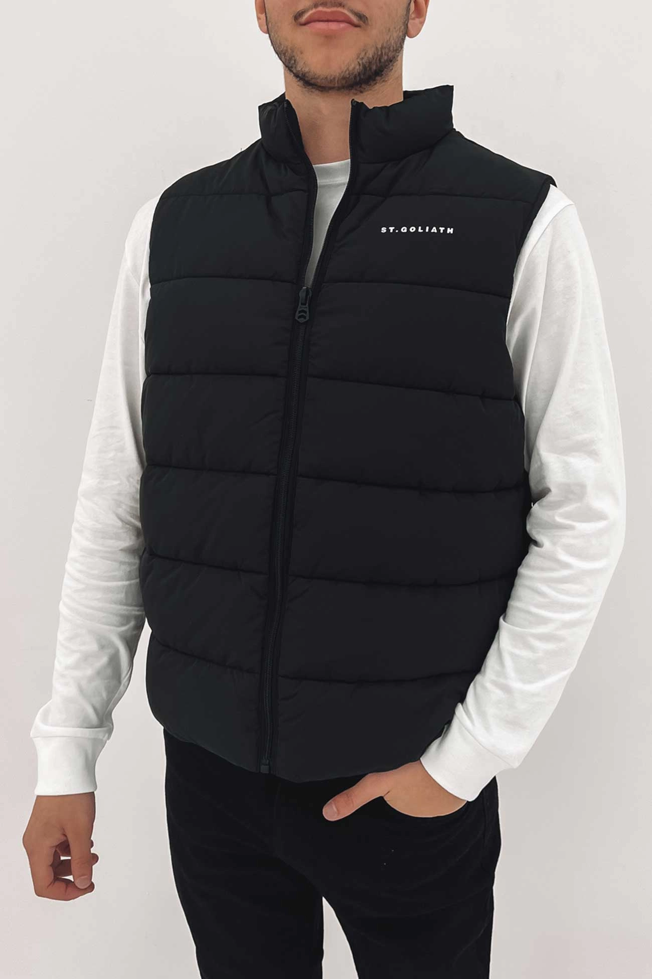 Essential Vest Black Basic Essential Layer Stormproof Zipper