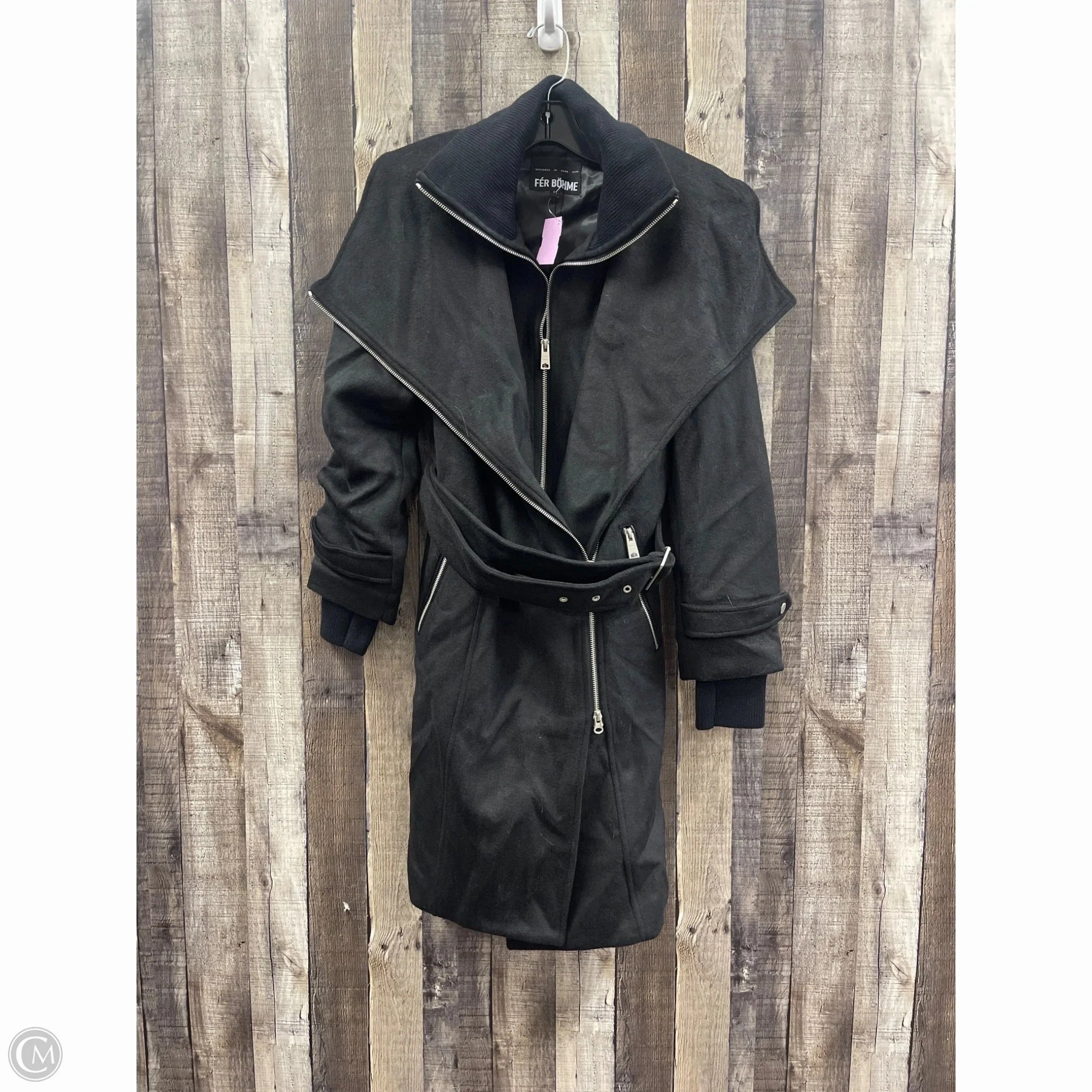 Layered Cuff System Comfy Fit Piece Coat Wool By Clothes Mentor In Black, Size: M