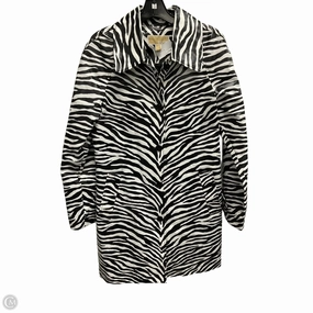Contoured Back Panel Coat Raincoat By Michael By Michael Kors In Zebra Print, Size: M