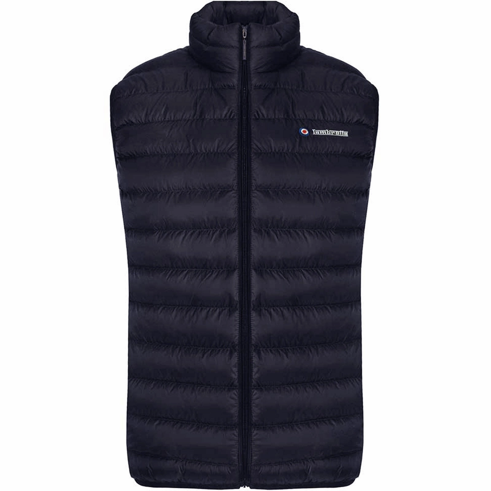 Poly Blend Lambretta Mens Padded Softshell Bodywarmer - Navy