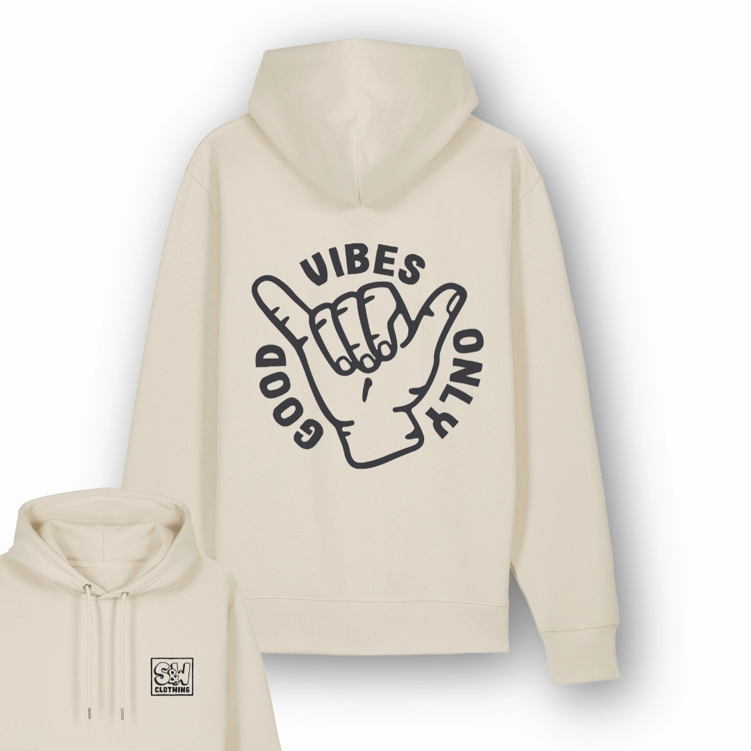 Organic "Good Vibes" Hoodie Layer Comfort