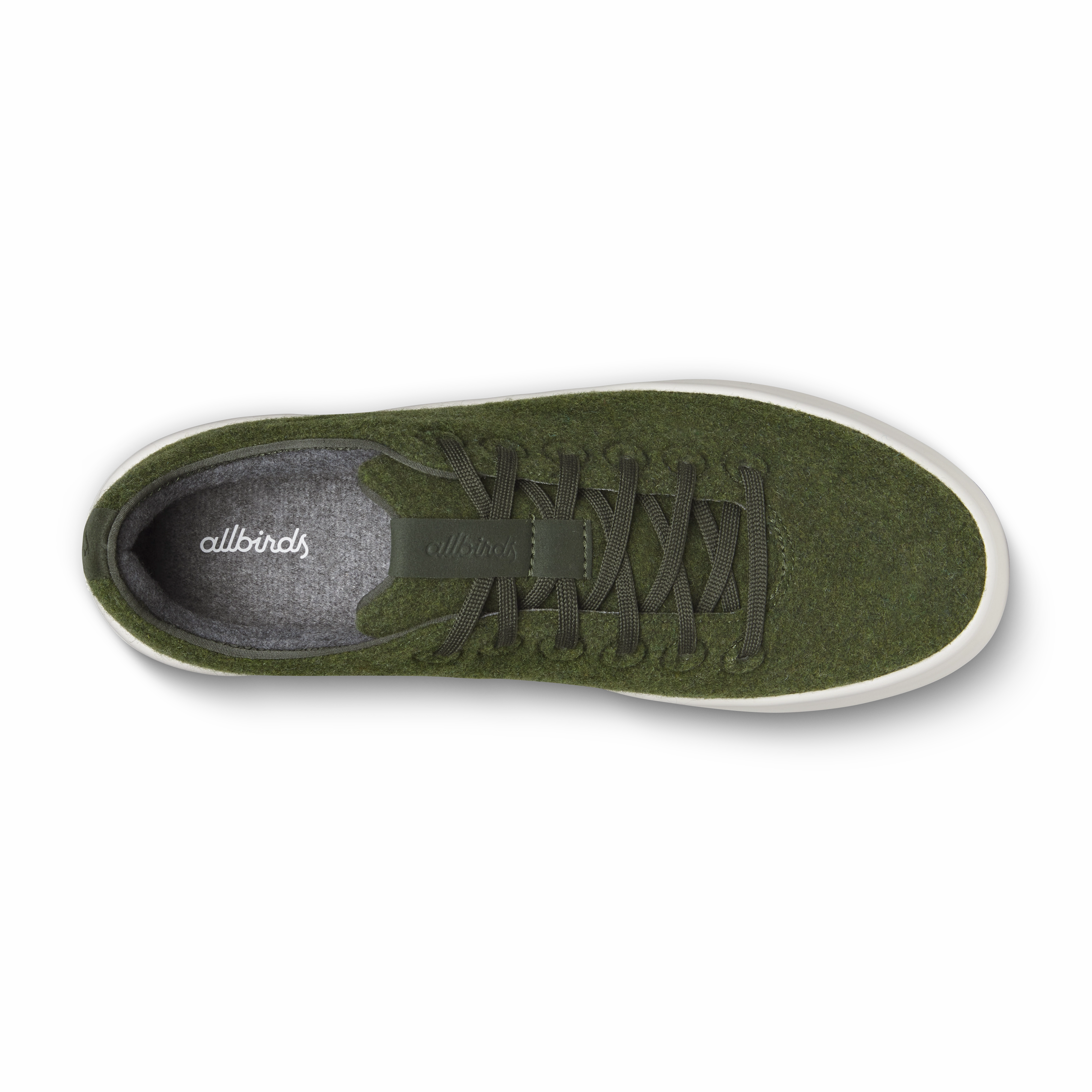 Durable rubber sole Hybrid Cushioning Men's Wool Cruiser - Forest Green (Natural White Sole)