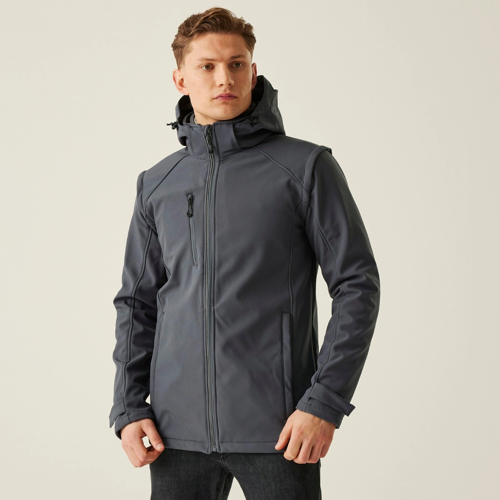 Snow Block Quick Release Buckle Regatta Professional Mens Erasmus 5 IN 1 Softshell Jacket