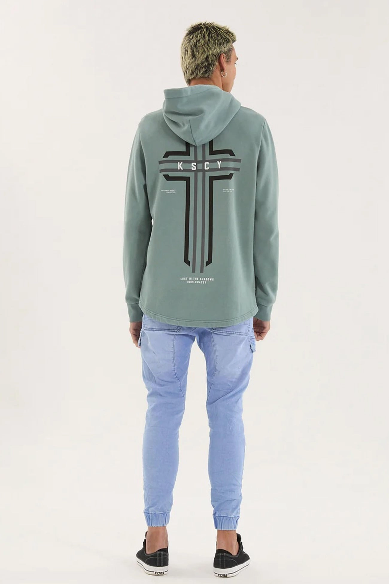 Outpost Dual Curved Hoodie Pigment Trooper Easy Care Machine Washable High End Look