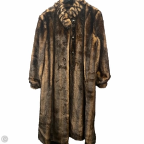 Coat Faux Fur & Sherpa By Pamela Mccoy In Brown, Size: 1x All Weather Piece