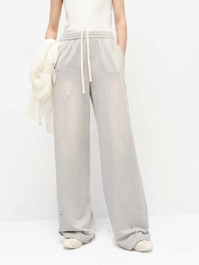 Paint Detail Cotton Pants Multi Pocket Configuration