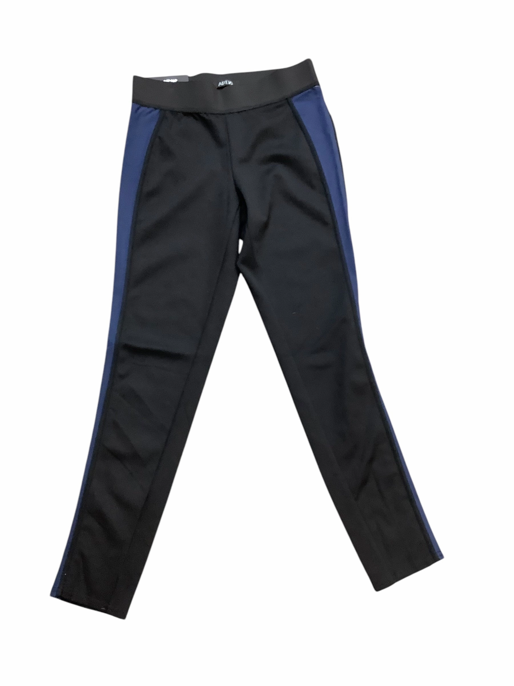 Non Chafing Gym Comfort Pants Leggings By Apt 9 In Black & Blue, Size: S