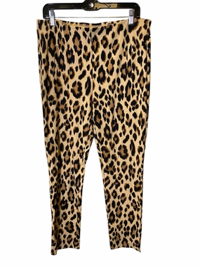 Supportive Fit Ultra Light Budget Friendly Pants Leggings By Chicos In Animal Print, Size: M