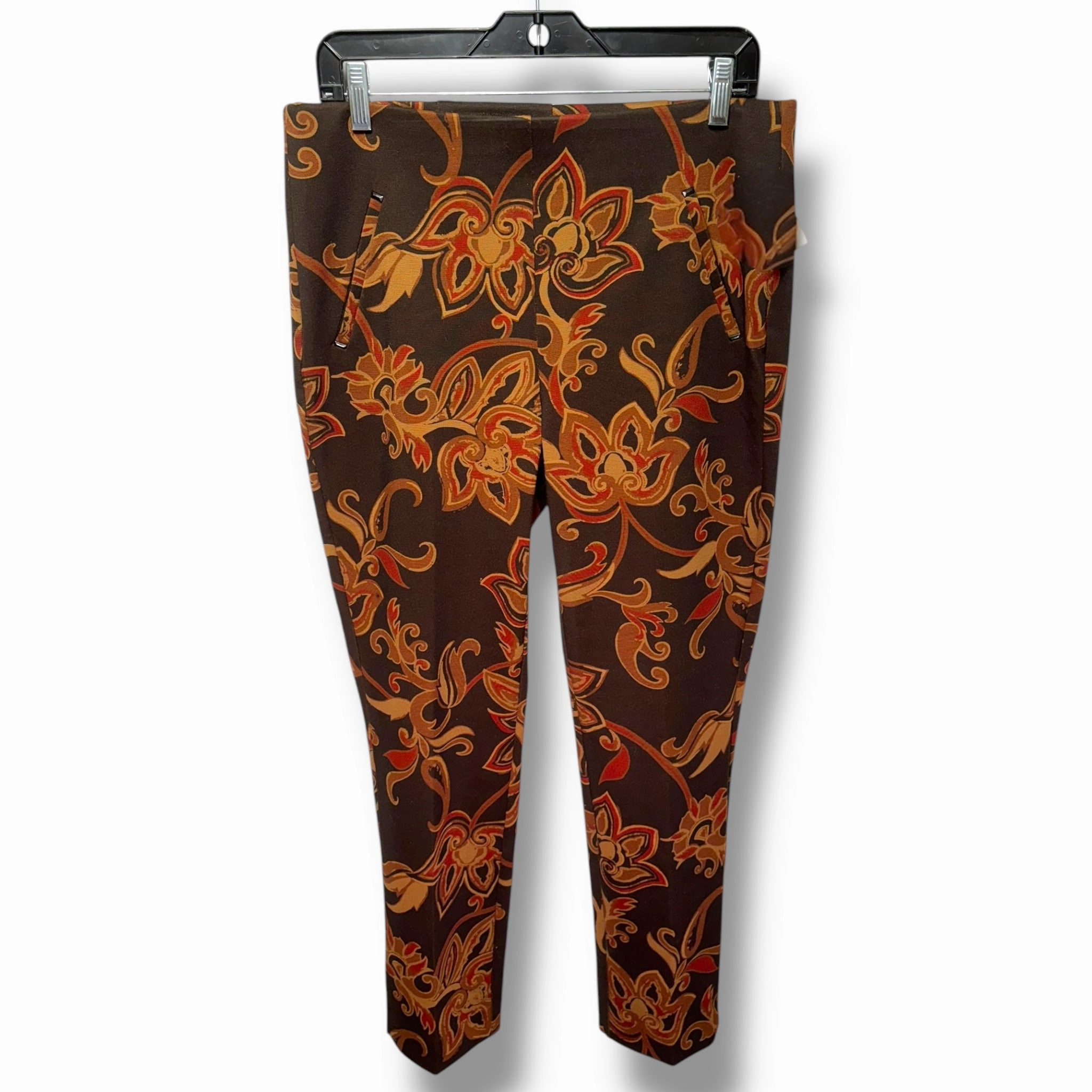 Pants Leggings By Chicos In Paisley Print, Size: 8 Cozy Comfort Fit Modern Performancewear