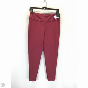 Slimming Effect Pants Leggings By Clothes Mentor In Red, Size: M